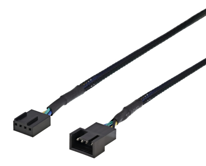 DELTACO förlängningskabel för 4-pins fläktar 0,6m, svart i gruppen Datautstyr / Kabler og adaptere / Intern / Strømkabler og adaptere hos TP E-commerce Nordic AB (C18089)