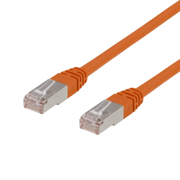 DELTACO F/UTP Cat6 patchkabel, 1,5 m, 250 MHz, Delta, LSZH, oransje i gruppen Datautstyr / Kabler og adaptere / Nettverk / Cat6 hos TP E-commerce Nordic AB (C18108)