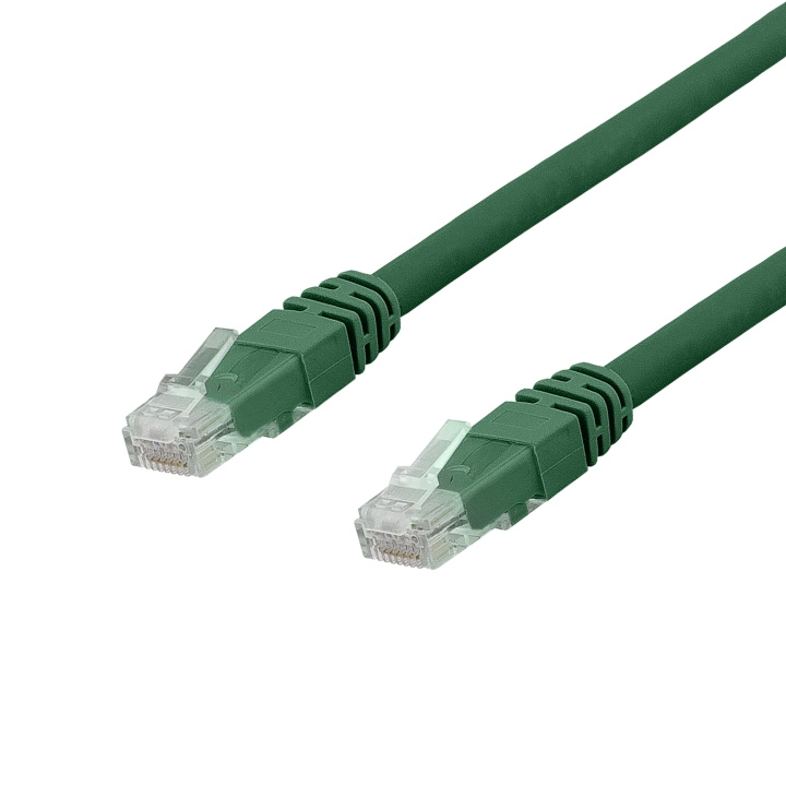 DELTACO U/UTP Cat6a patchkabel, LSZH, 0,3m, Green i gruppen Datautstyr / Kabler og adaptere / Nettverk / Cat6 hos TP E-commerce Nordic AB (C18141)