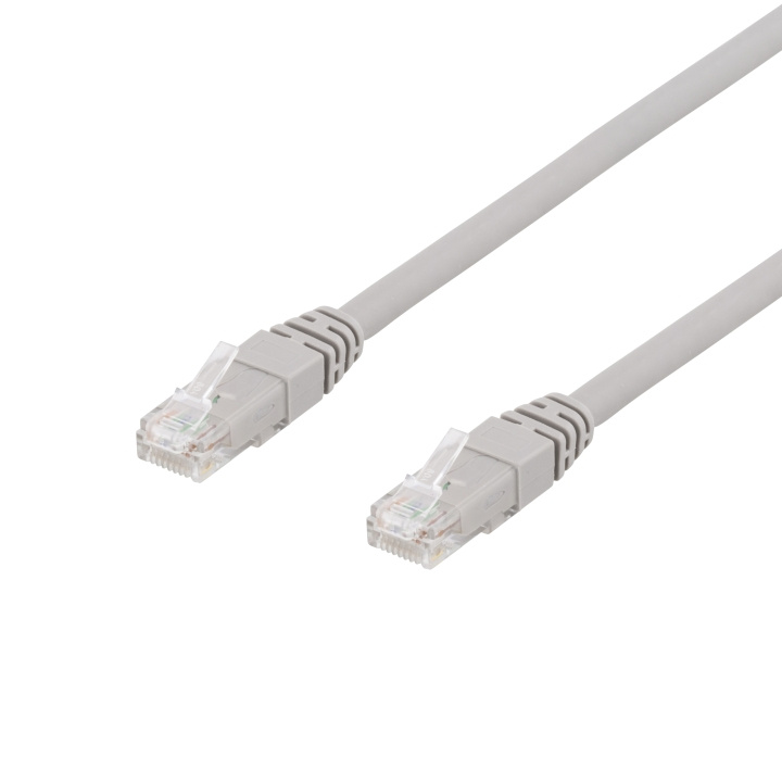 DELTACO U/UTP Cat6a patch cable, 1,5m, 500MHz, LSZH, gray i gruppen Datautstyr / Kabler og adaptere / Nettverk / Cat6 hos TP E-commerce Nordic AB (C18175)
