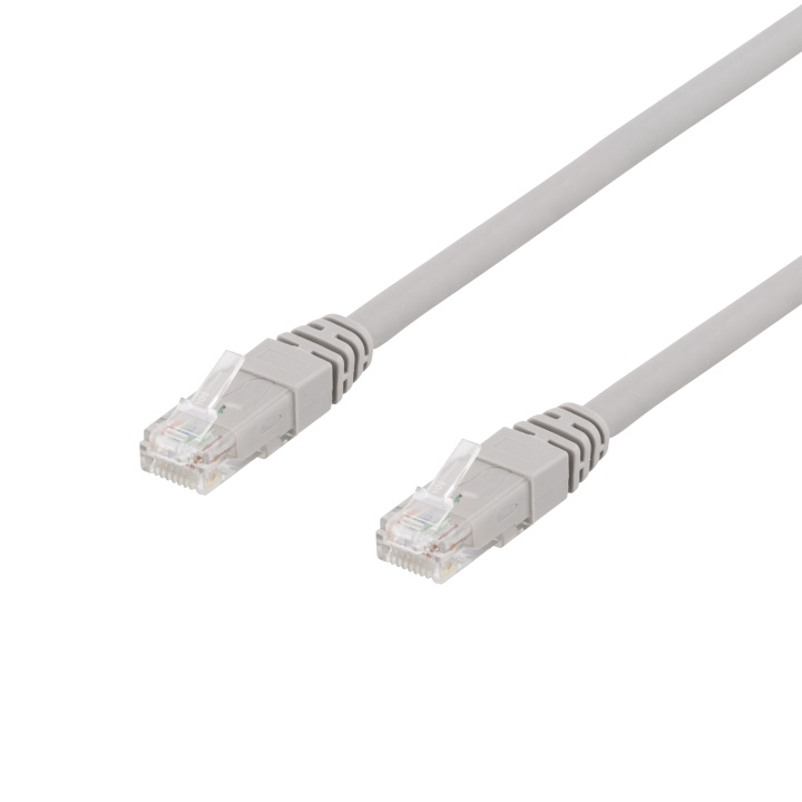 DELTACO U/UTP Cat6a patchkabel, 1,5m, 500MHz, LSZH, grå i gruppen Datautstyr / Kabler og adaptere / Nettverk / Cat6 hos TP E-commerce Nordic AB (C18175)