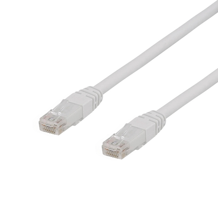 DELTACO U/UTP Cat6a patchkabel, 20m, 500MHz, Delta-sertifisert, hvit i gruppen Datautstyr / Kabler og adaptere / Nettverk / Cat6 hos TP E-commerce Nordic AB (C18209)