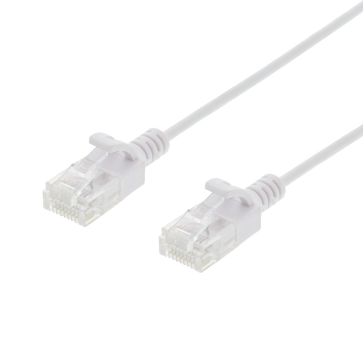 DELTACO Ultra Slim U/UTP Cat.6 patchkabel, OD:2,6 mm, 1,5 m, hvit i gruppen Datautstyr / Kabler og adaptere / Nettverk / Cat6 hos TP E-commerce Nordic AB (C18318)