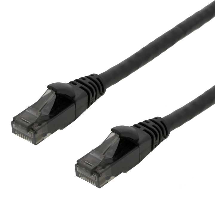DELTACO High Flexible U/UTP Cat.6 patch cable, 24AWG, TPE, 0.5m, Black i gruppen Datautstyr / Kabler og adaptere / Nettverk / Cat6 hos TP E-commerce Nordic AB (C18320)