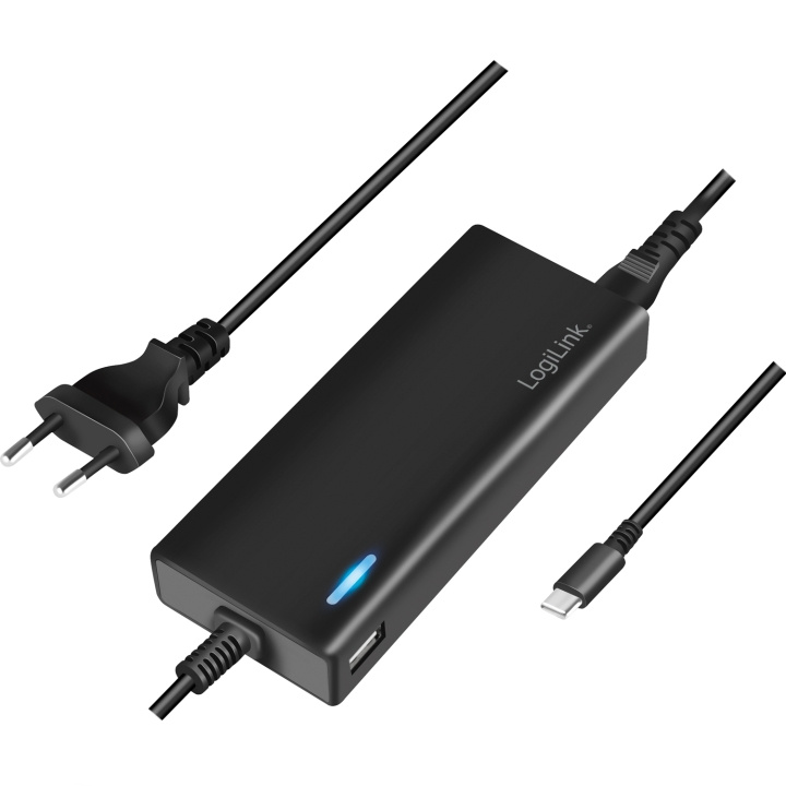 LogiLink Lader for bærbar PC USB-C PD 65 W USB-A 12 W Maks 77 W i gruppen Datautstyr / Bærbare datamaskiner og tilbehør / Lader / Vegglader / Universal hos TP E-commerce Nordic AB (C18352)