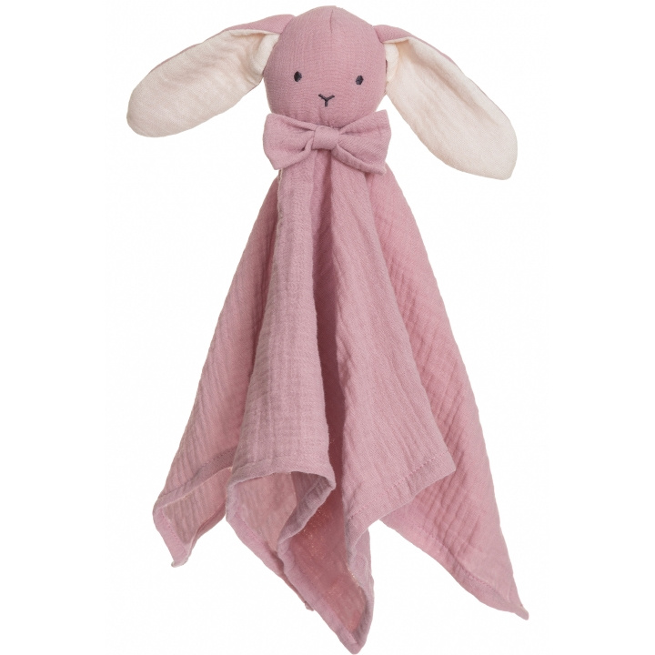 Teddykompaniet Diinglisar, koseteppe, kanin, Muslin rosa i gruppen LEKER, BARN OG BABY / Barnetekstiler / Suttekluter hos TP E-commerce Nordic AB (C18360)