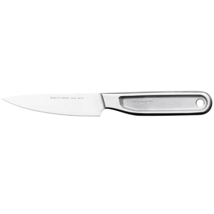 Fiskars All Steel grønnsakskniv 10 cm i gruppen HJEM, HUS OG HAGE / Kjøkkenutstyr / Kjøkkenkniver og knivslipere hos TP E-commerce Nordic AB (C18381)