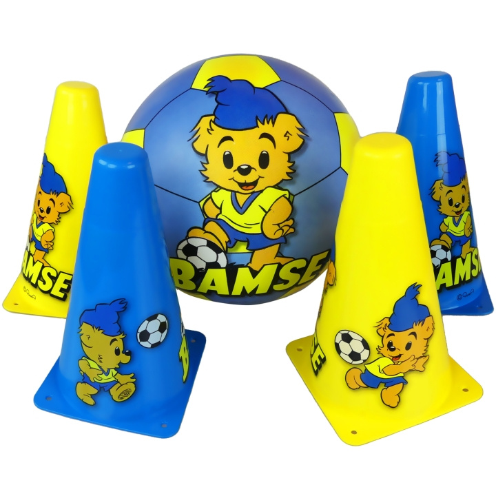 SportMe Bamse Fotballsett med kjegler i gruppen LEKER, BARN OG BABY / Uteleker / Sport & spill hos TP E-commerce Nordic AB (C18450)