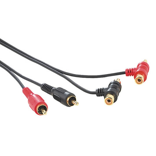 Hama Kabel 2xRCA-2xRCA T-Koppling Svart 1.5m i gruppen Elektronikk / Kabler og adaptere / RCA / Kabler hos TP E-commerce Nordic AB (C18473)