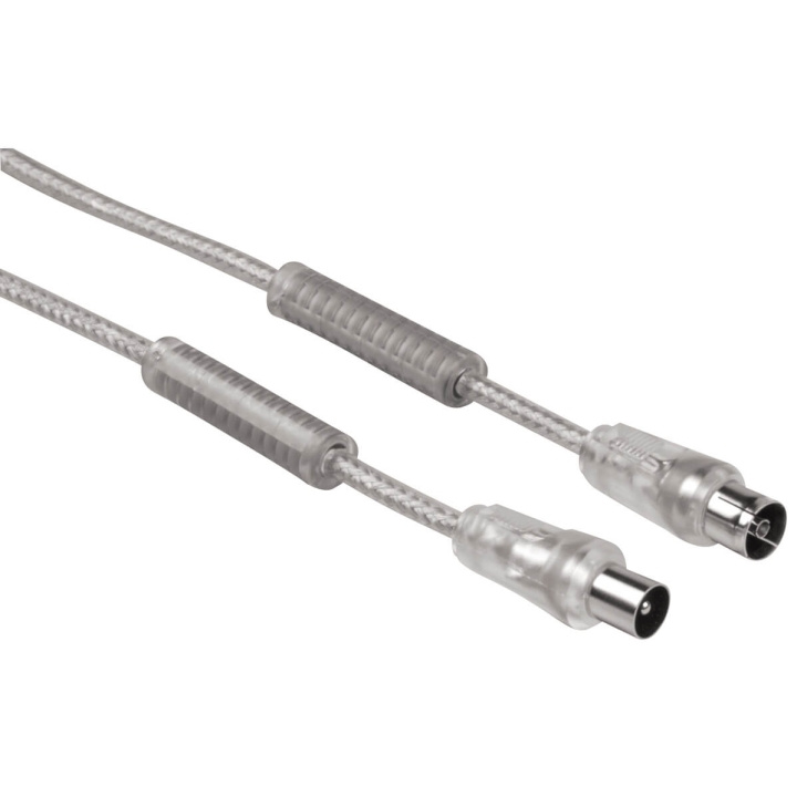 Hama Kabel Antenn 90dB Ferrit Transparent-Silver1.5m i gruppen Elektronikk / Kabler og adaptere / Antennekabler og tilbehør / Antennekabler hos TP E-commerce Nordic AB (C18481)
