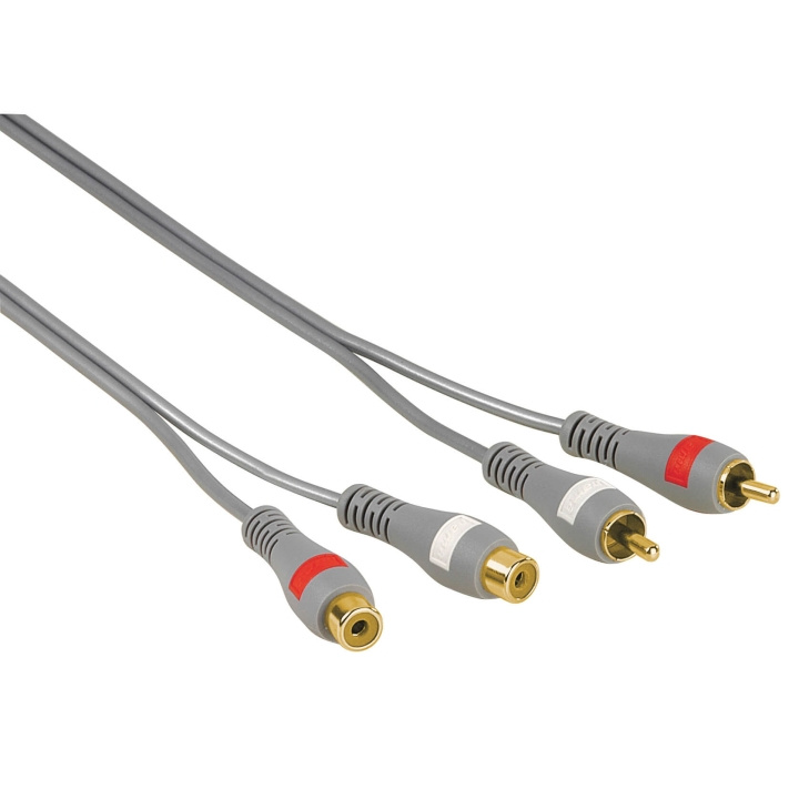 Hama Kabel 2xRCA- 2xRCA Förlängning Guld Svart 5m i gruppen Elektronikk / Kabler og adaptere / RCA / Kabler hos TP E-commerce Nordic AB (C18483)