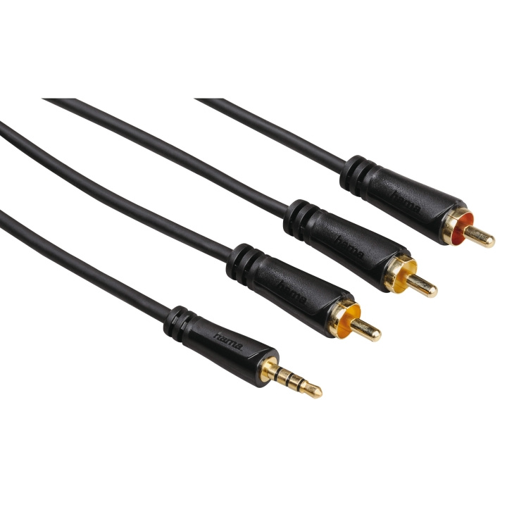 Hama Kabel 4pin 3,5mm-3xRCA Guld Svart 3m i gruppen Elektronikk / Kabler og adaptere / RCA / Kabler hos TP E-commerce Nordic AB (C18501)