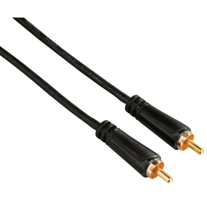 Hama Kabel Audio 1xRCA-1xRCA Guld Svart 1.5m i gruppen Elektronikk / Kabler og adaptere / RCA / Kabler hos TP E-commerce Nordic AB (C18503)