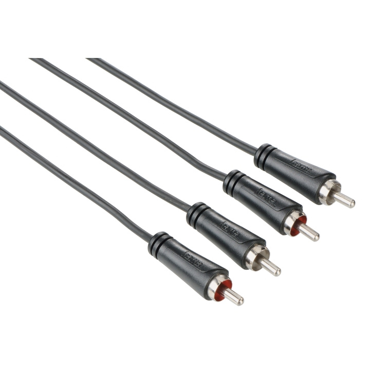 HAMA audiokabel 2xRCA-2xRCA Svart 3m i gruppen Elektronikk / Kabler og adaptere / RCA / Kabler hos TP E-commerce Nordic AB (C18505)