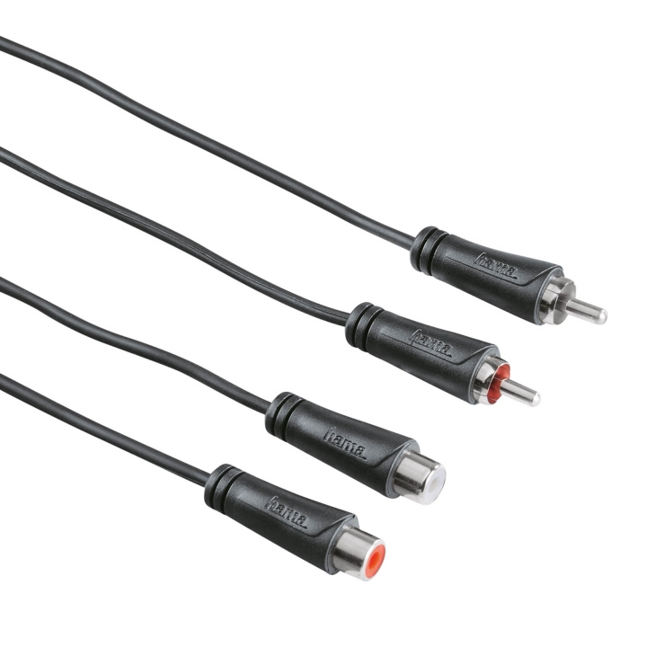 Hama Kabel Audio 2xRCA-2xRCA Förlängning Svart 1.5m i gruppen Elektronikk / Kabler og adaptere / RCA / Kabler hos TP E-commerce Nordic AB (C18506)
