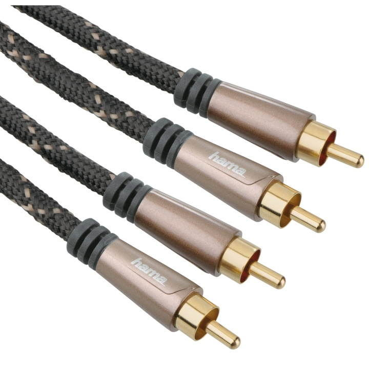 Hama Kabel Audio 2xRCA-2xRCA Pro Svart 1.5m i gruppen Elektronikk / Kabler og adaptere / RCA / Kabler hos TP E-commerce Nordic AB (C18513)