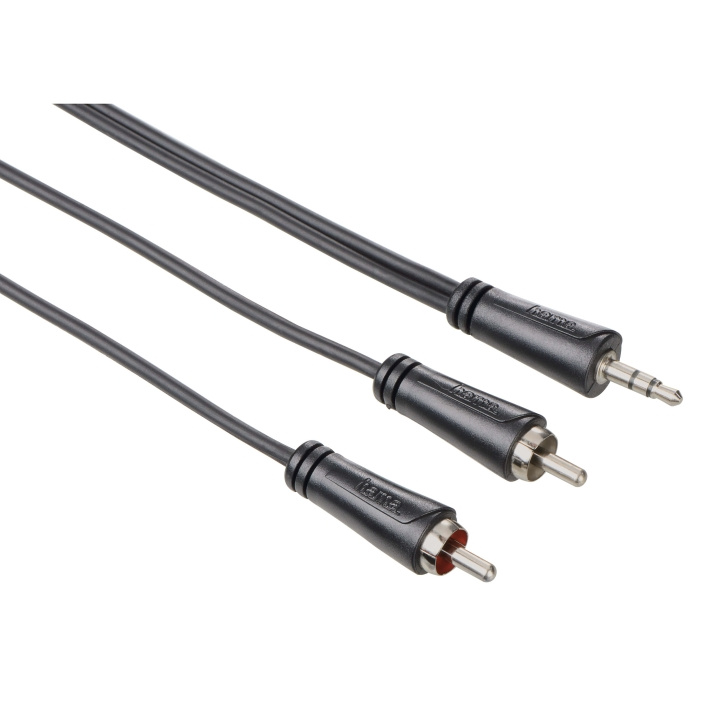 Hama Kabel Audio 3.5mm-2xRCA Svart 5m i gruppen Elektronikk / Kabler og adaptere / RCA / Kabler hos TP E-commerce Nordic AB (C18515)