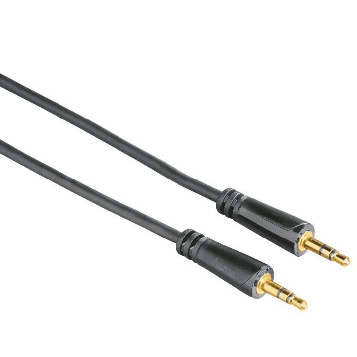 Hama Kabel Audio 3.5mm-3.5mm Guld Svart 3m i gruppen Elektronikk / Kabler og adaptere / Lyd analog / 3,5 mm hos TP E-commerce Nordic AB (C18524)