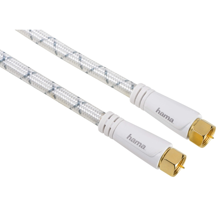 Hama Kabel Antenn SAT 120dB F-Plug-F-Plug Vit 3m i gruppen Elektronikk / Kabler og adaptere / Antennekabler og tilbehør / Antennekabler hos TP E-commerce Nordic AB (C18539)
