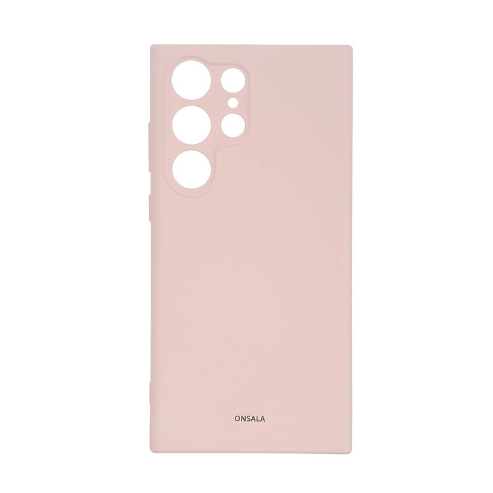 ONSALA Mobildeksel Silikon Chalk Pink - Samsung S23 Ultra 5G i gruppen SMARTTELEFON & NETTBRETT / Mobilbeskyttelse / Samsung hos TP E-commerce Nordic AB (C18594)