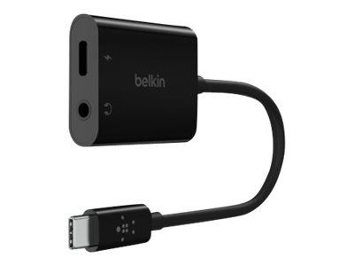 Belkin 3.5 mm lyd + USB-C-ladeadapter i gruppen SMARTTELEFON & NETTBRETT / Ladere og Kabler / Adaptere hos TP E-commerce Nordic AB (C18827)