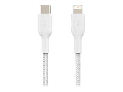 Belkin Boost Charge Lightning - USB C Flätad 2m i gruppen SMARTTELEFON & NETTBRETT / Ladere og Kabler / Kabler / Kabler Lightning hos TP E-commerce Nordic AB (C18840)