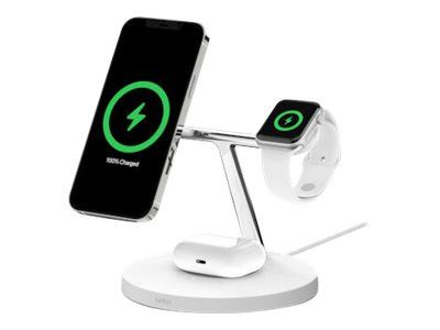 Belkin Magsafe 3-i-1 trådløs lader, hvit i gruppen SMARTTELEFON & NETTBRETT / Ladere og Kabler / Trådløs lader QI hos TP E-commerce Nordic AB (C18871)
