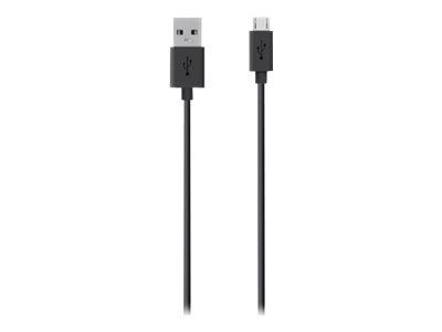 Belkin Micro-USB kabel 2m, Svart i gruppen SMARTTELEFON & NETTBRETT / Ladere og Kabler / Kabler / Kabler microUSB hos TP E-commerce Nordic AB (C18872)