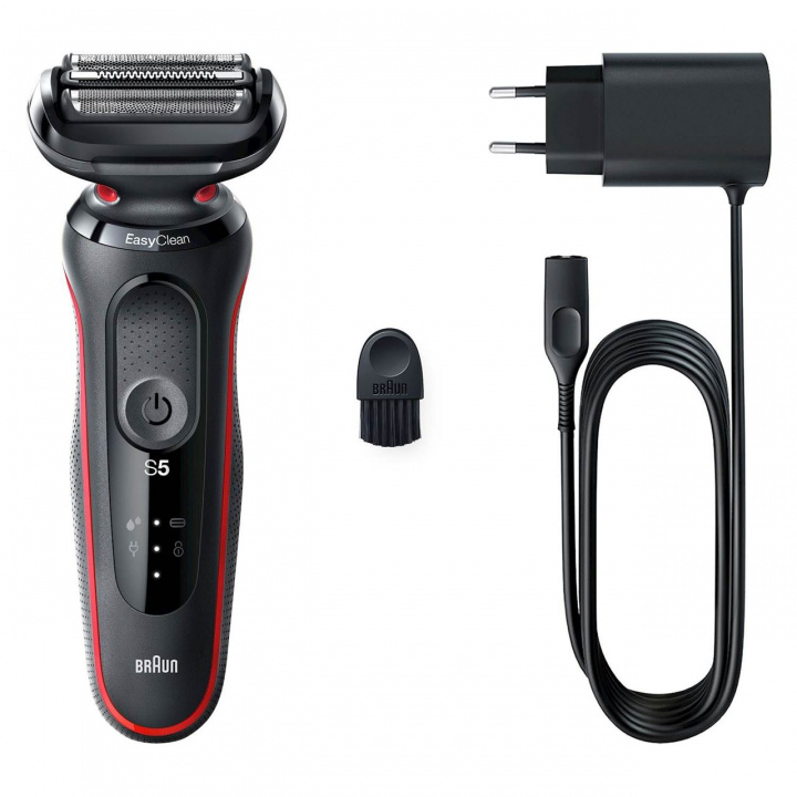Braun Barbermaskin Shaver 51-R1000s Red i gruppen HELSE OG SKJØNNHET / Hår & styling / Barbering og trimming / Barbermaskiner hos TP E-commerce Nordic AB (C18903)