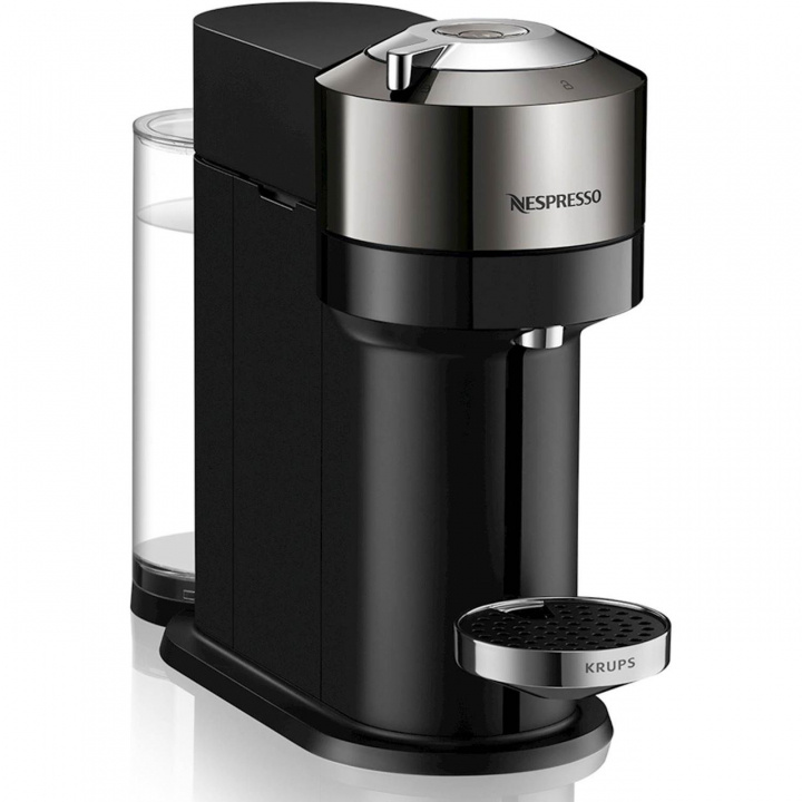 Krups Nespresso Vertuo Next Deluxe 1,1 l. Chrome i gruppen HJEM, HUS OG HAGE / Husholdningsapparater / Kaffe og espresso / Espressomaskiner hos TP E-commerce Nordic AB (C19338)