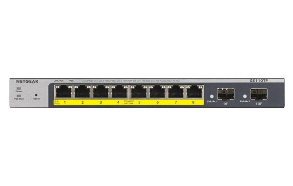 Netgear 8P GE POE SMART MANAGED PRO-SWITCH i gruppen Datautstyr / Nettverk / Switcher hos TP E-commerce Nordic AB (C19396)