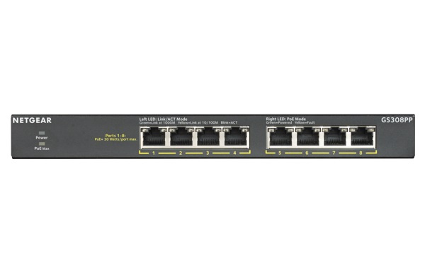 Netgear 8PT GE UNMANAGED SWCH W/POE/POE+ i gruppen Datautstyr / Nettverk / Switcher hos TP E-commerce Nordic AB (C19399)