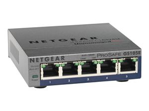 Netgear GS105E-200PES i gruppen Datautstyr / Nettverk / Switcher / 10/100/1000Mbps hos TP E-commerce Nordic AB (C19427)
