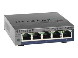 Netgear GS105E-200PES i gruppen Datautstyr / Nettverk / Switcher hos TP E-commerce Nordic AB (C19427)