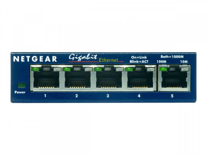 Netgear GS105GE 5Port 1000T switch i gruppen Datautstyr / Nettverk / Switcher / 10/100/1000Mbps hos TP E-commerce Nordic AB (C19428)