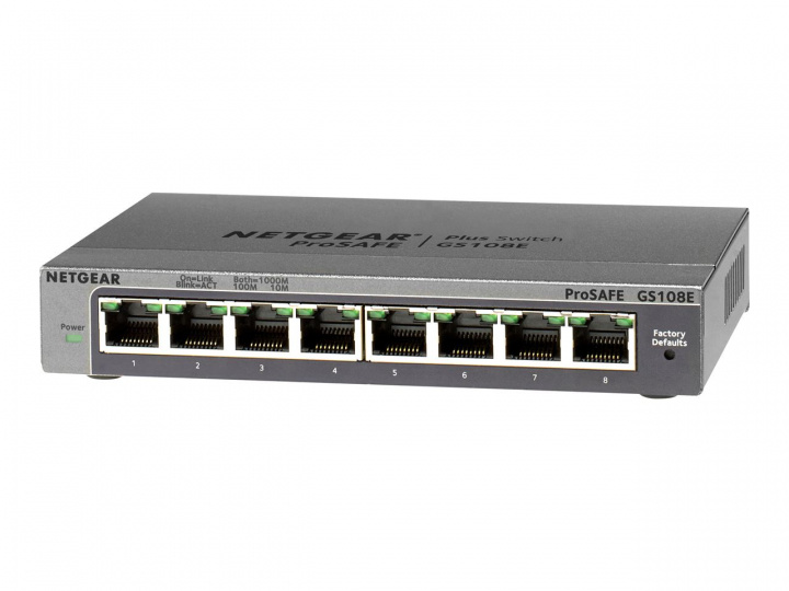 Netgear GS108E-300PES i gruppen Datautstyr / Nettverk / Switcher / 10/100/1000Mbps hos TP E-commerce Nordic AB (C19429)