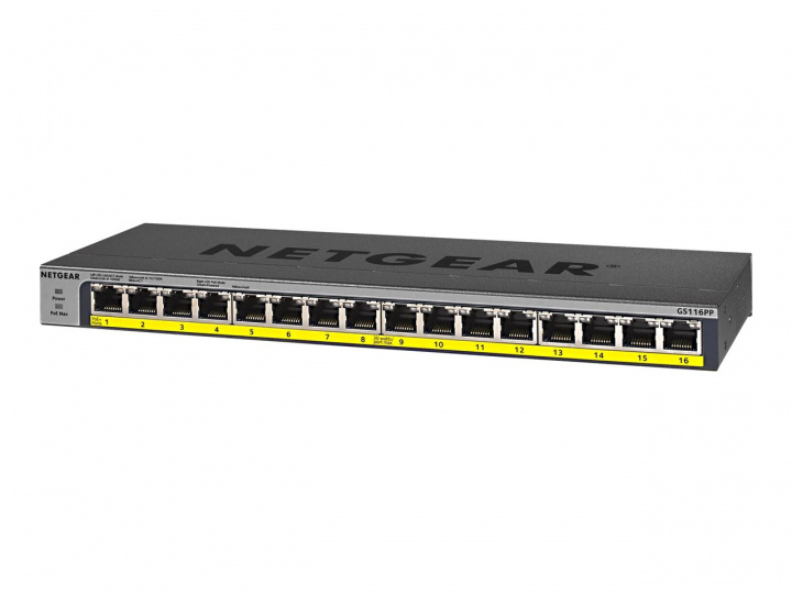 Netgear GS116LP Gigabit Ethernet Unmanaged Switch i gruppen Datautstyr / Nettverk / Switcher / 10/100/1000Mbps hos TP E-commerce Nordic AB (C19433)