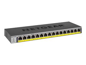 Netgear GS116PP Gigabit Ethernet Unmanaged Switch i gruppen Datautstyr / Nettverk / Switcher / 10/100/1000Mbps hos TP E-commerce Nordic AB (C19434)