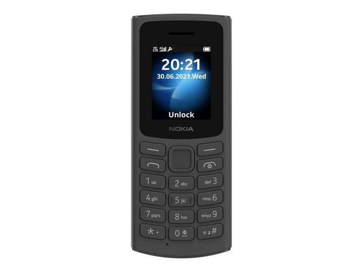 Nokia 105 4G DualSim, svart i gruppen SMARTTELEFON & NETTBRETT / Mobiltelefoner & smartphones hos TP E-commerce Nordic AB (C19442)