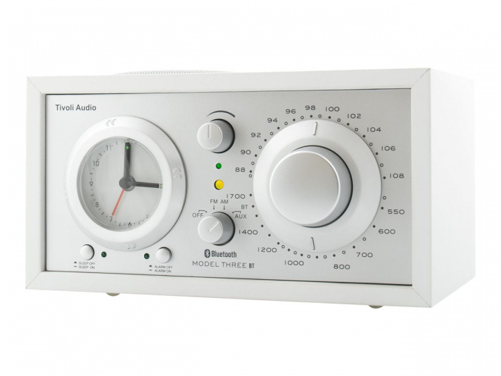 Tivoli Audio Klokkeradio Model Three BT USB Hvit i gruppen Elektronikk / Lyd & Bilde / Hjemmekino, HiFi og bærbar / Radio & Vekkerklokker / Klokke Radio hos TP E-commerce Nordic AB (C19762)