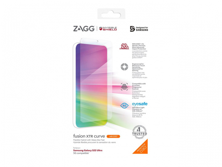 ZAGG Fusion Curve Xtr Samsung S22 Ultra-skjerm i gruppen SMARTTELEFON & NETTBRETT / Mobilbeskyttelse / Samsung hos TP E-commerce Nordic AB (C19831)