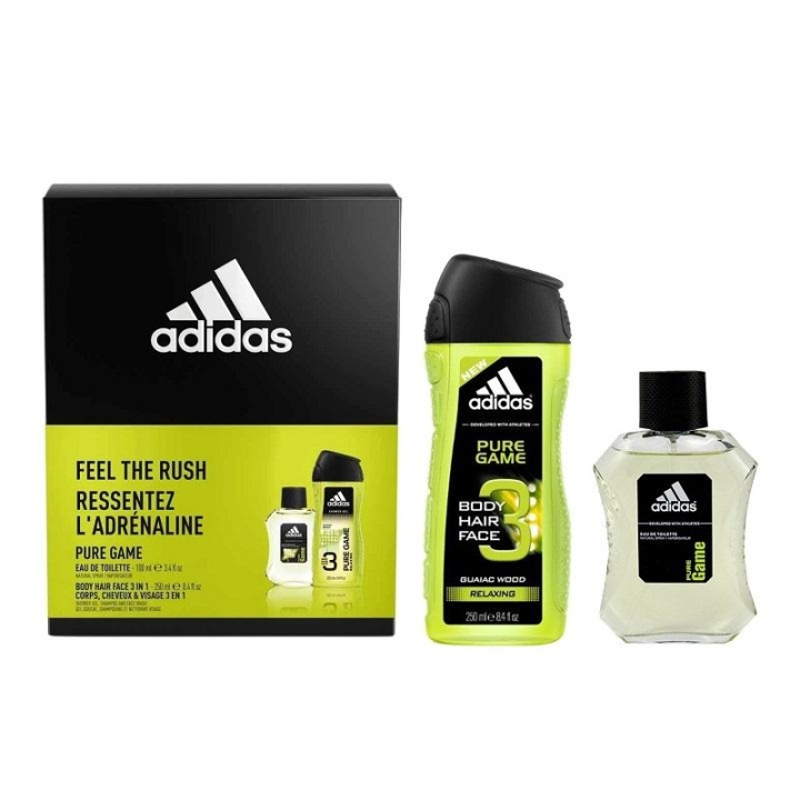 Giftset Adidas Pure Game Duo Edt 100 ml + Shower Gel 250 ml i gruppen HELSE OG SKJØNNHET / Gavesett / Gavesett for ham hos TP E-commerce Nordic AB (C19946)