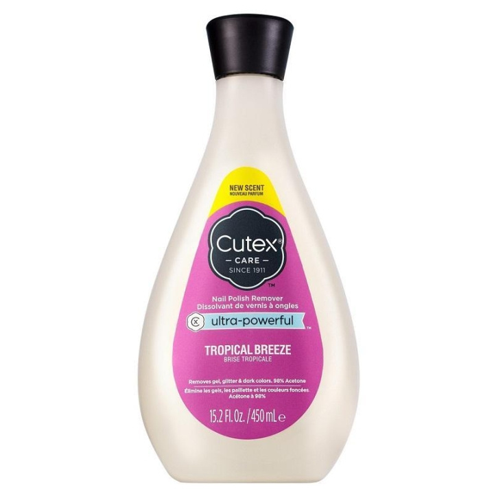 Cutex Ultra-Powerful Nail Polish Remover Tropical Breeze 450 ml i gruppen HELSE OG SKJØNNHET / Manikyr/pedikyr / Neglelakkfjerner hos TP E-commerce Nordic AB (C19952)