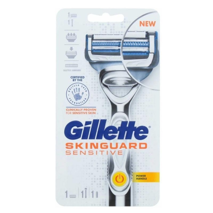 Gillette Skinguard Sensitive Power-barberhøvel i gruppen HELSE OG SKJØNNHET / Hår & styling / Barbering og trimming / Barberhøvler og tilbehør hos TP E-commerce Nordic AB (C19955)