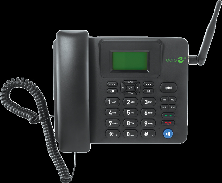 Doro 4100H 4G-bordtelefon, svart i gruppen Elektronikk / Lyd & Bilde / Fast telefoni / Bord- og veggtelefoner hos TP E-commerce Nordic AB (C19971)