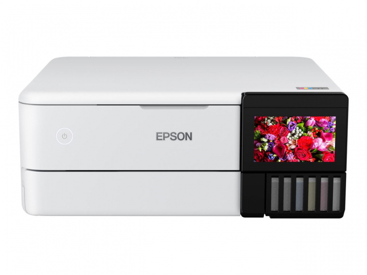 Epson EcoTank ET-8500 fotoskriver, hvit i gruppen Datautstyr / Skrivere og tilbehør / Skrivere / Blekk hos TP E-commerce Nordic AB (C20020)