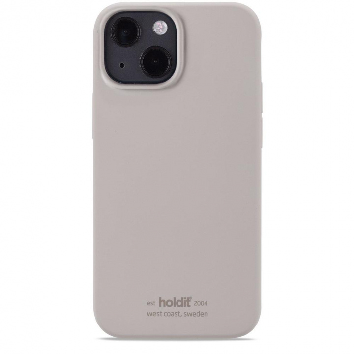Holdit Taupe - Silikon mobildeksel til Iphone 13 Mini, Mole grey i gruppen SMARTTELEFON & NETTBRETT / Mobilbeskyttelse / Apple / iPhone 13 Mini / Deksel hos TP E-commerce Nordic AB (C20062)