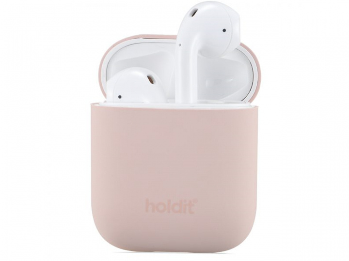 Holdit Nygård Silikonetui - Etui for Airpods, Blush Pink i gruppen Elektronikk / Lyd & Bilde / Hodetelefoner & Tilbehør / Tilbehør hos TP E-commerce Nordic AB (C20095)
