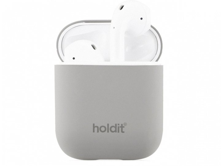 Holdit Nygård Silikonetui - Etui for Airpods, Taupe i gruppen Elektronikk / Lyd & Bilde / Hodetelefoner & Tilbehør / Tilbehør hos TP E-commerce Nordic AB (C20097)