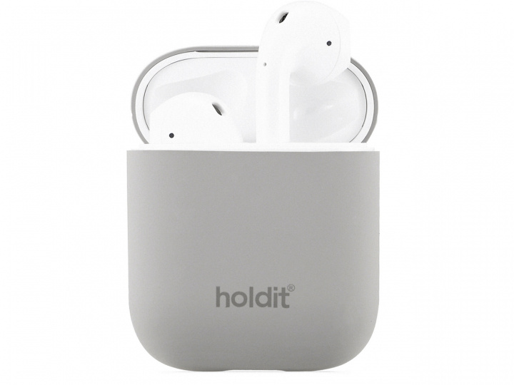 Holdit Silicone Case Airpods Nygård Taupe i gruppen Elektronikk / Lyd & Bilde / Hodetelefoner & Tilbehør / Tilbehør hos TP E-commerce Nordic AB (C20097)